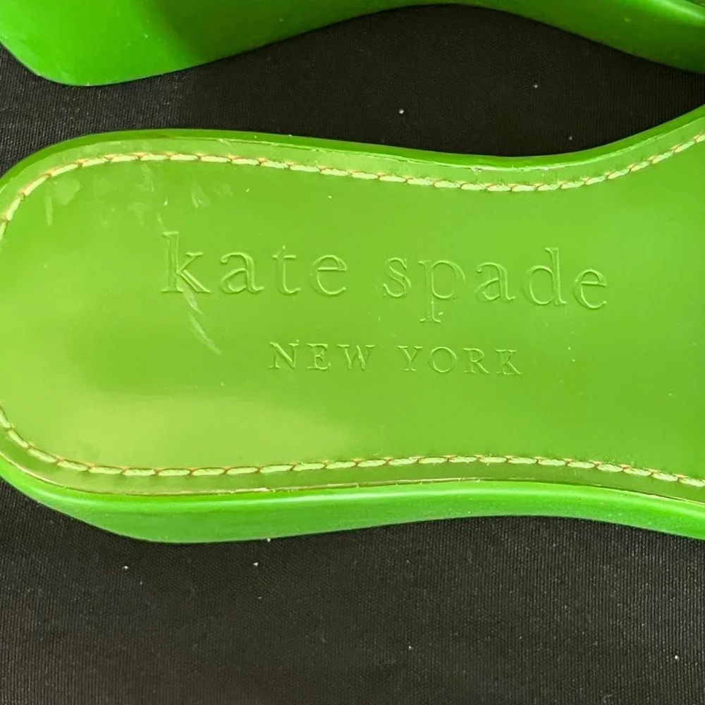 Kate Spade New York Bikini Platform Wedge‎ Lime Green Platform Bow Detail Size 7